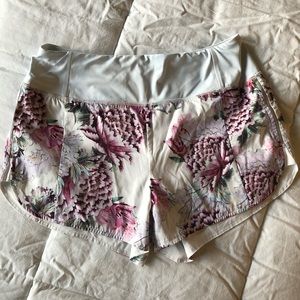 Athleta floral swim shorts